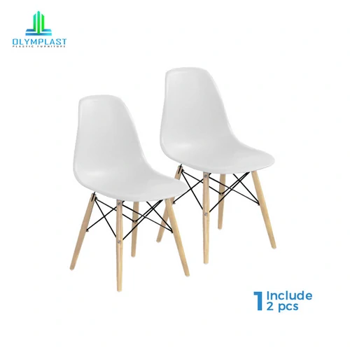 Milenial Chair - Kursi Plastik Scandinavian / Kursi Cafe / Kursi Tamu - 2pcs